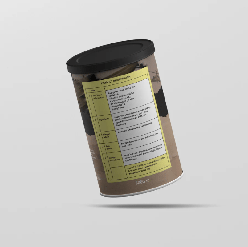 Contact Coffee Co. Cleared Hot Premium Hot Chocolate - Army Benevolent Fund