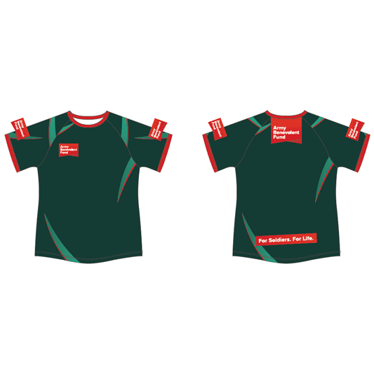 Qwick-Dri™ green recycled sports top - Army Benevolent Fund