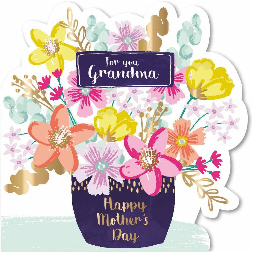 'FOR YOU GRANDMA' Flowers Mother's Day Card Cards ABF The Soldiers' Charity Shop (6340229267647)
