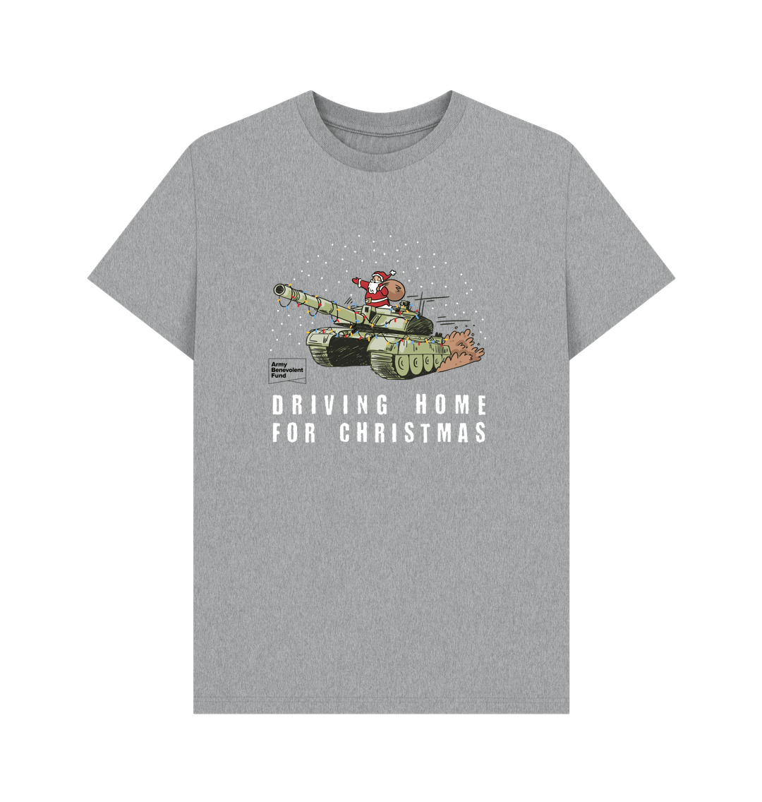 Athletic Grey Unisex \"Driving home for Christmas\" T-shirt