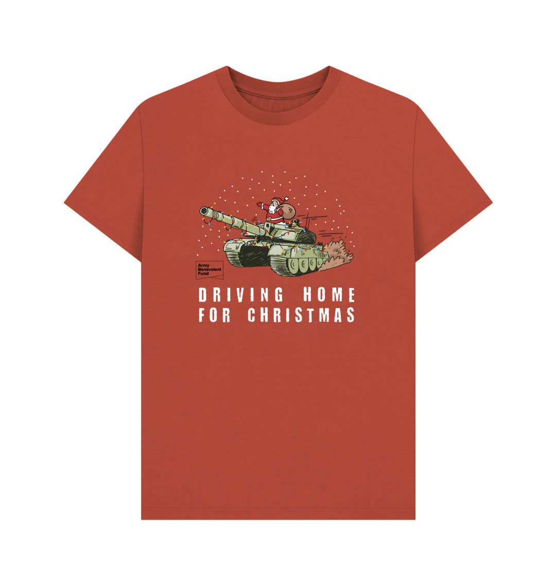 Rust Unisex \"Driving home for Christmas\" T-shirt