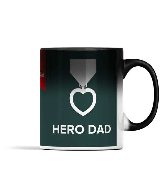 11oz Black Colour Changing Mug Hero dad mug design - Army Benevolent Fund