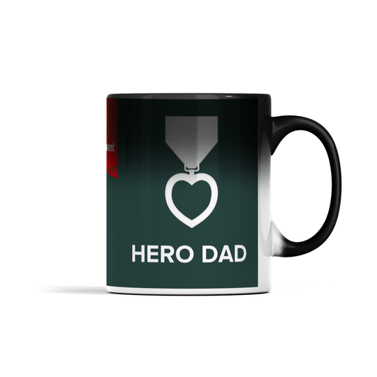 11oz Black Colour Changing Mug Hero dad mug design - Army Benevolent Fund