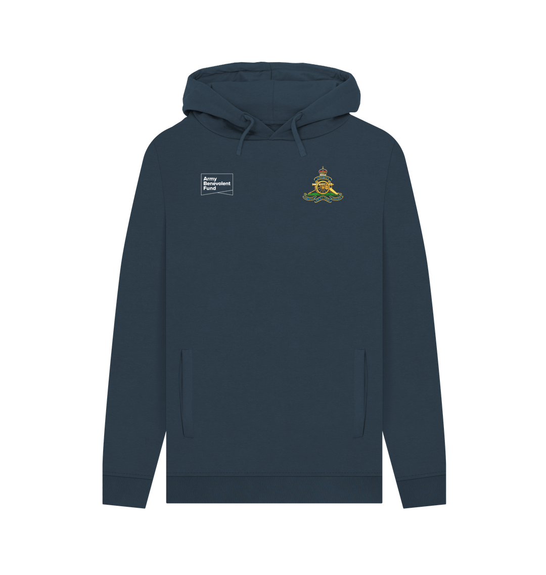 Navy Printed Hoody Front
