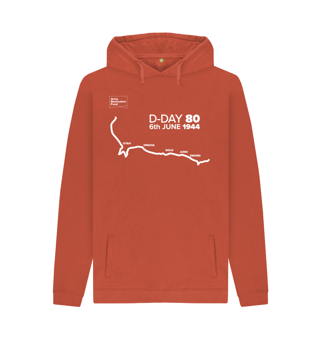 Rust D-Day 80 map unisex hoodie