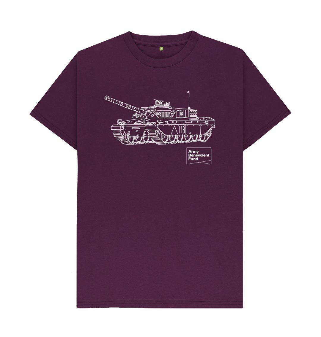 Purple Tank Drawing Organic T-shirt