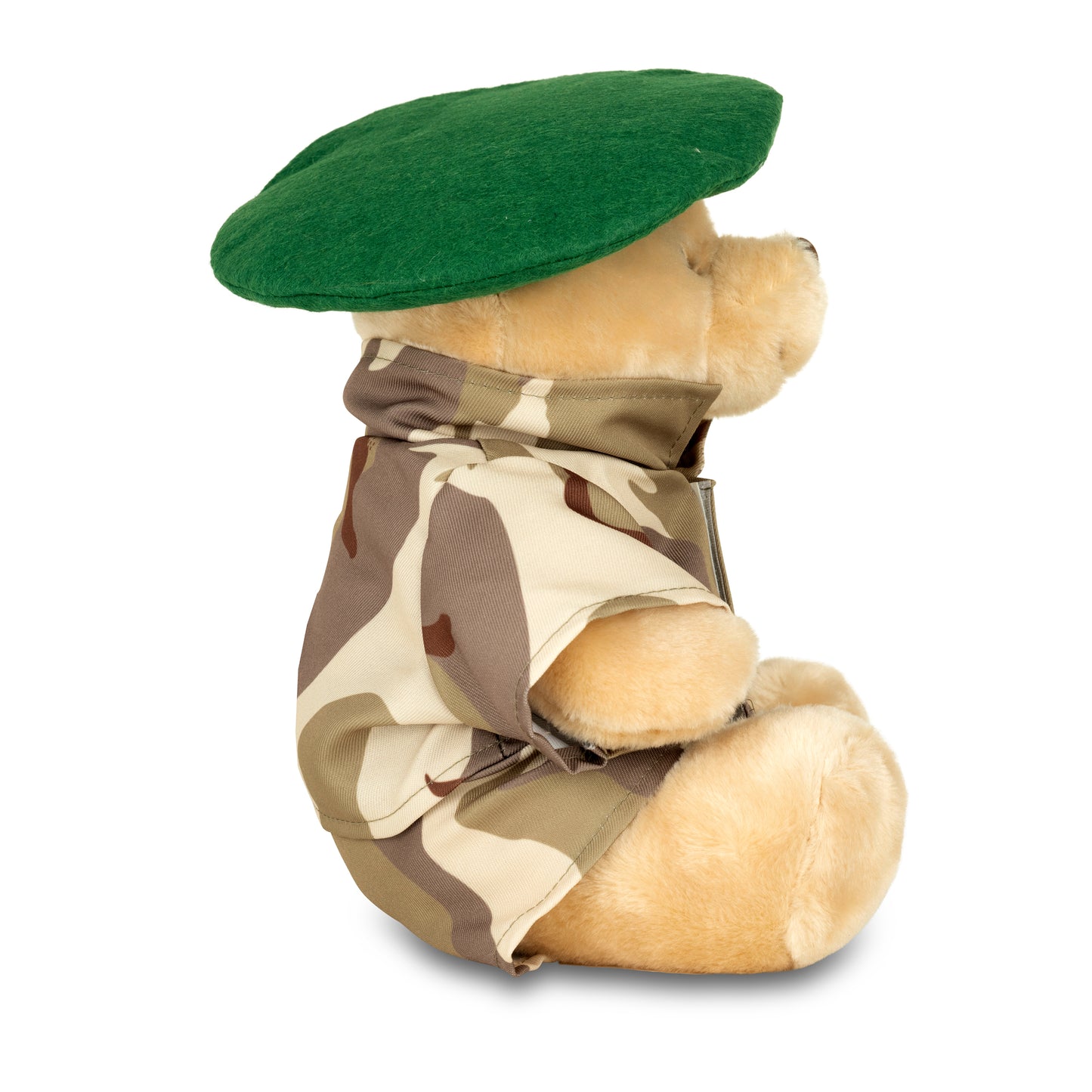 Large Army bear in camouflage and green beret