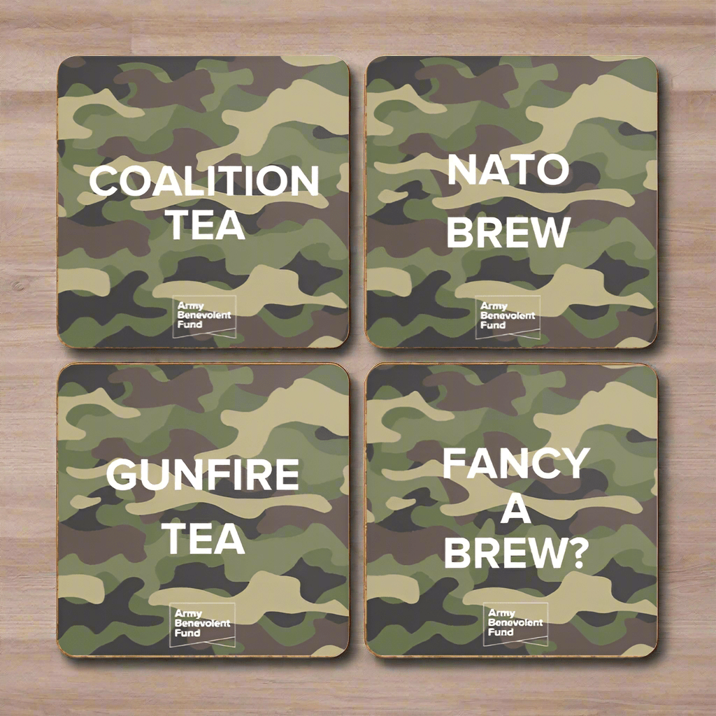 Army Tea camouflage coasters pack of 4 - Army Benevolent Fund