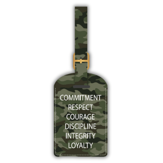 Camouflage leather luggage tag - Army Benevolent Fund