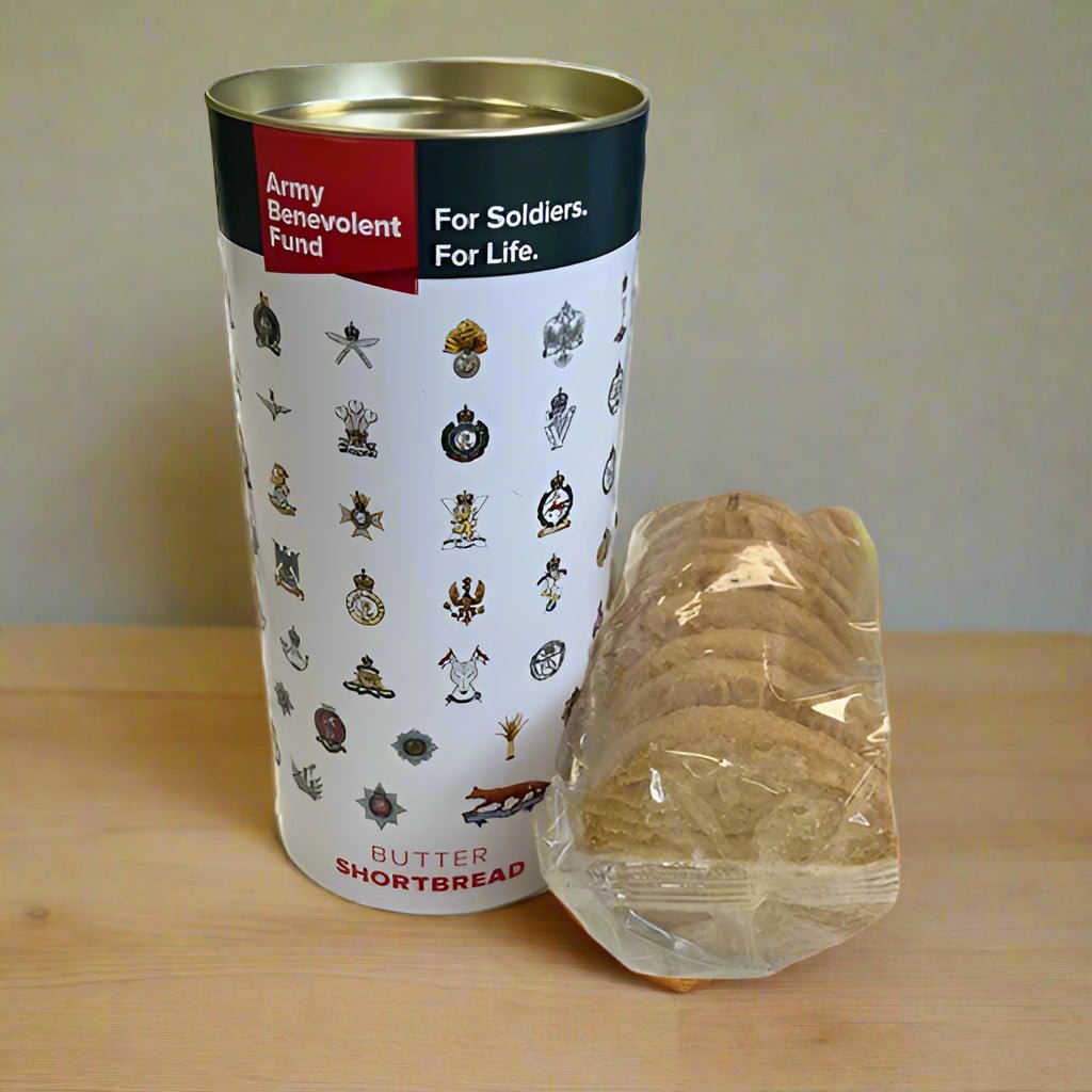 Cap badge all butter shortbread tin - Army Benevolent Fund
