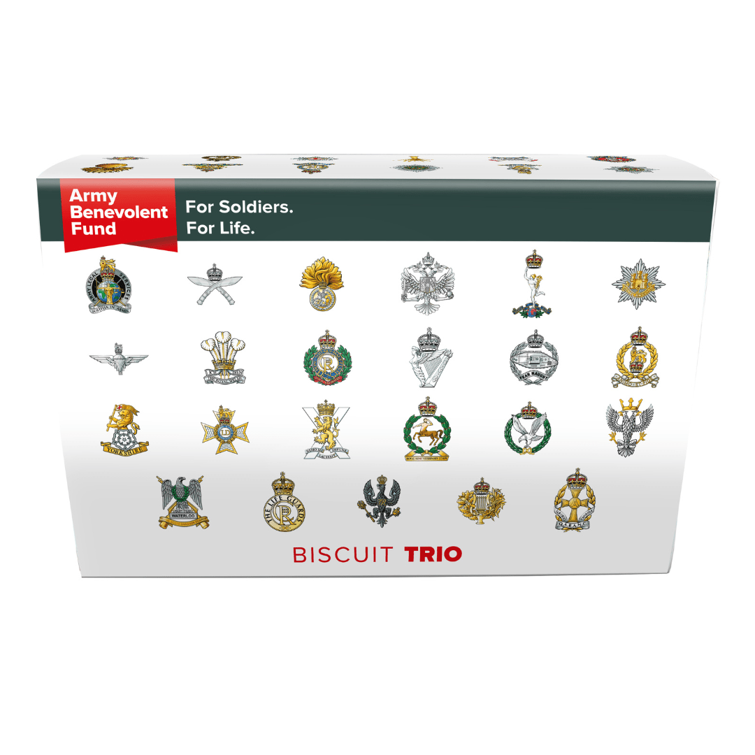 Cap badge mini biscuit trio box - Army Benevolent Fund