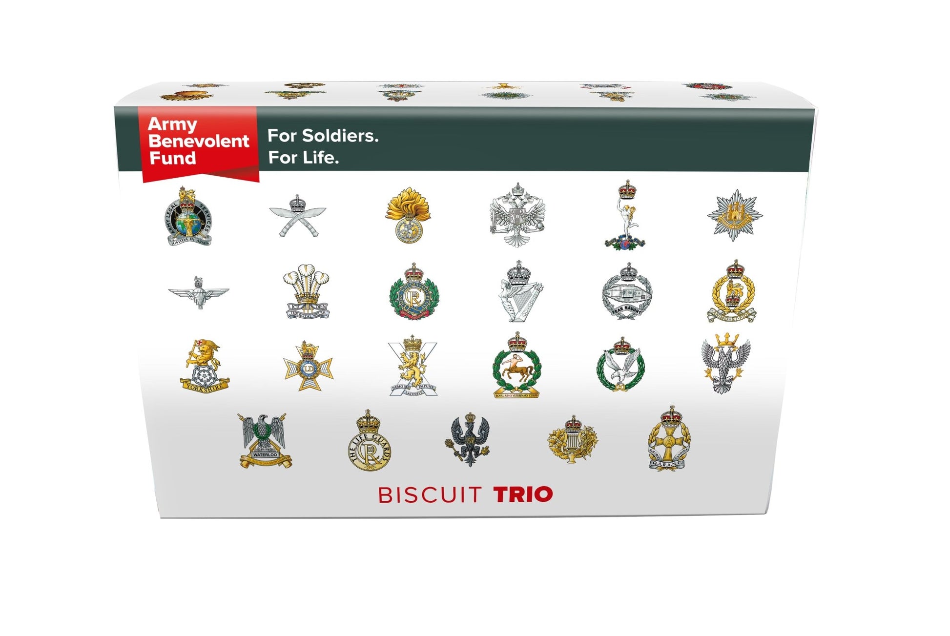 Cap badge mini biscuit trio box - Army Benevolent Fund