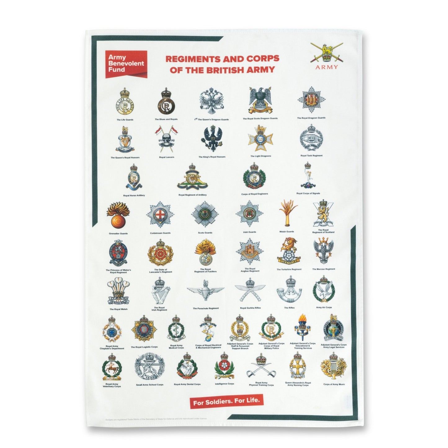 Cap badge Tea Towel - Army Benevolent Fund