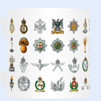 Bone China cap badge mug