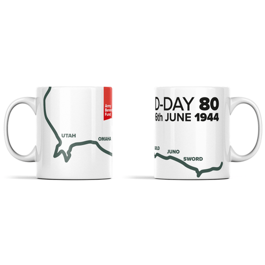 D-Day 80 map mug - Army Benevolent Fund