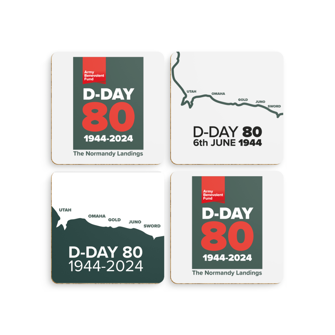 D-Day 80 pack of 4 coasters - Army Benevolent Fund