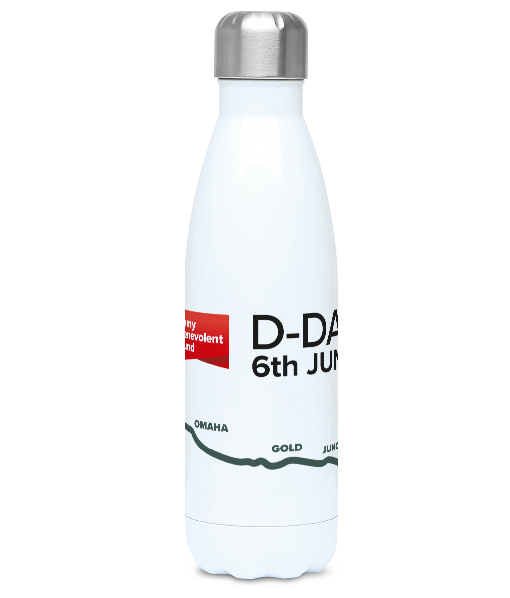 D-Day map water bottle