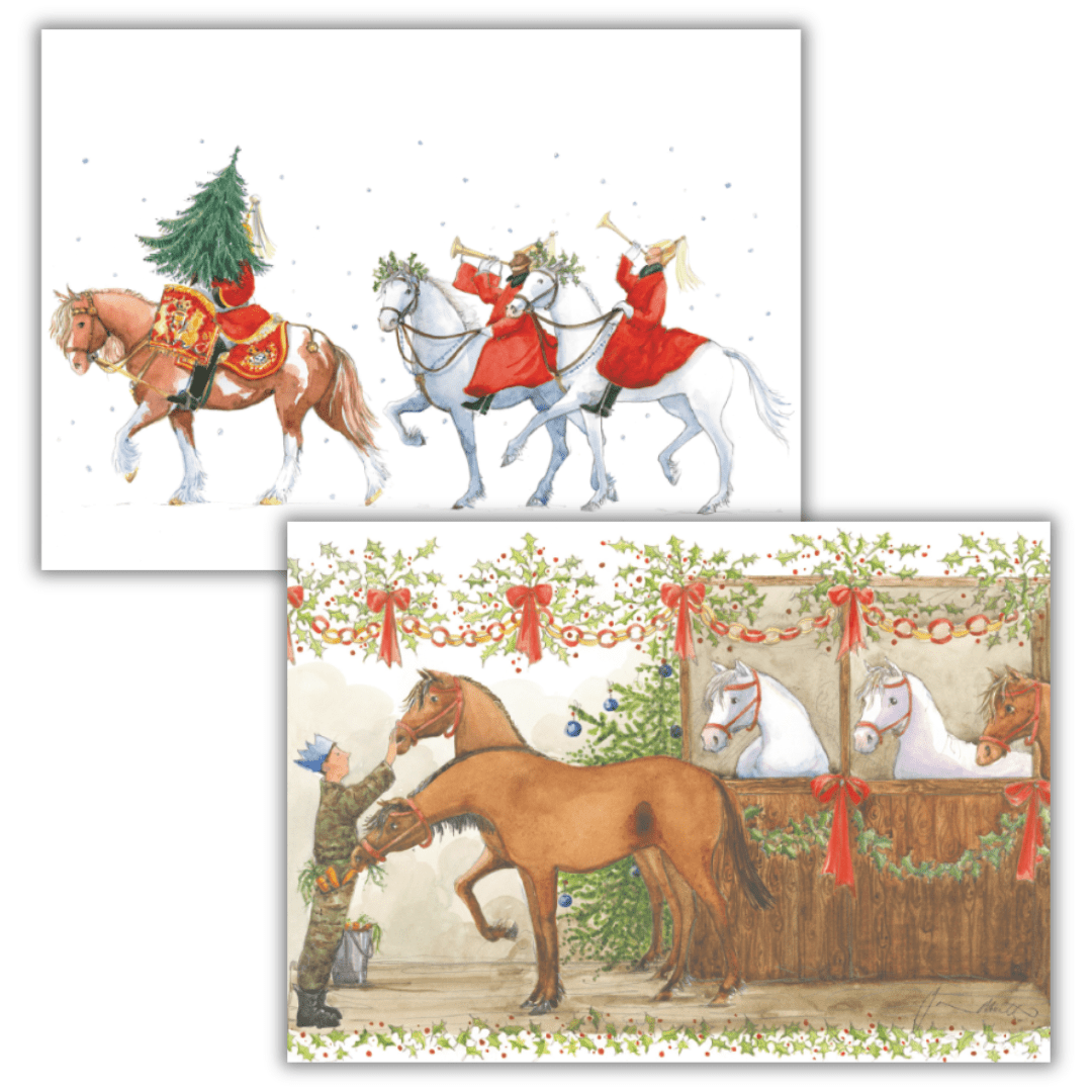 Happy Christmas friends twin pack of 10 Christmas cards by Jane Abbott - Army Benevolent Fund