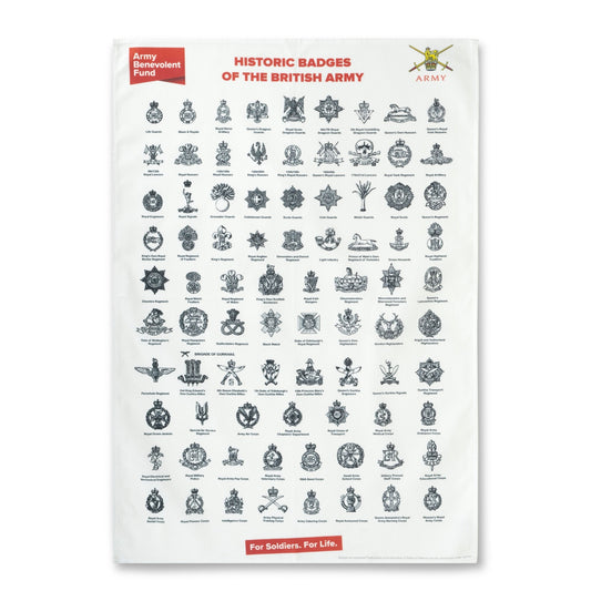 Historic Cap Badge Tea Towel - Army Benevolent Fund