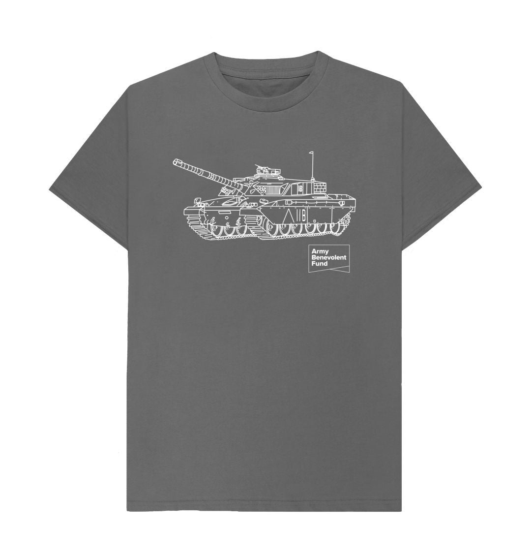 Slate Grey Tank Drawing Organic T-shirt