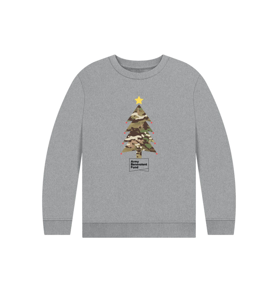 Kids camouflage Christmas tree jumper - Army Benevolent Fund