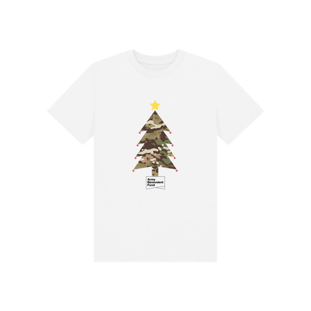 Kids camouflage Christmas tree T-shirt - Army Benevolent Fund