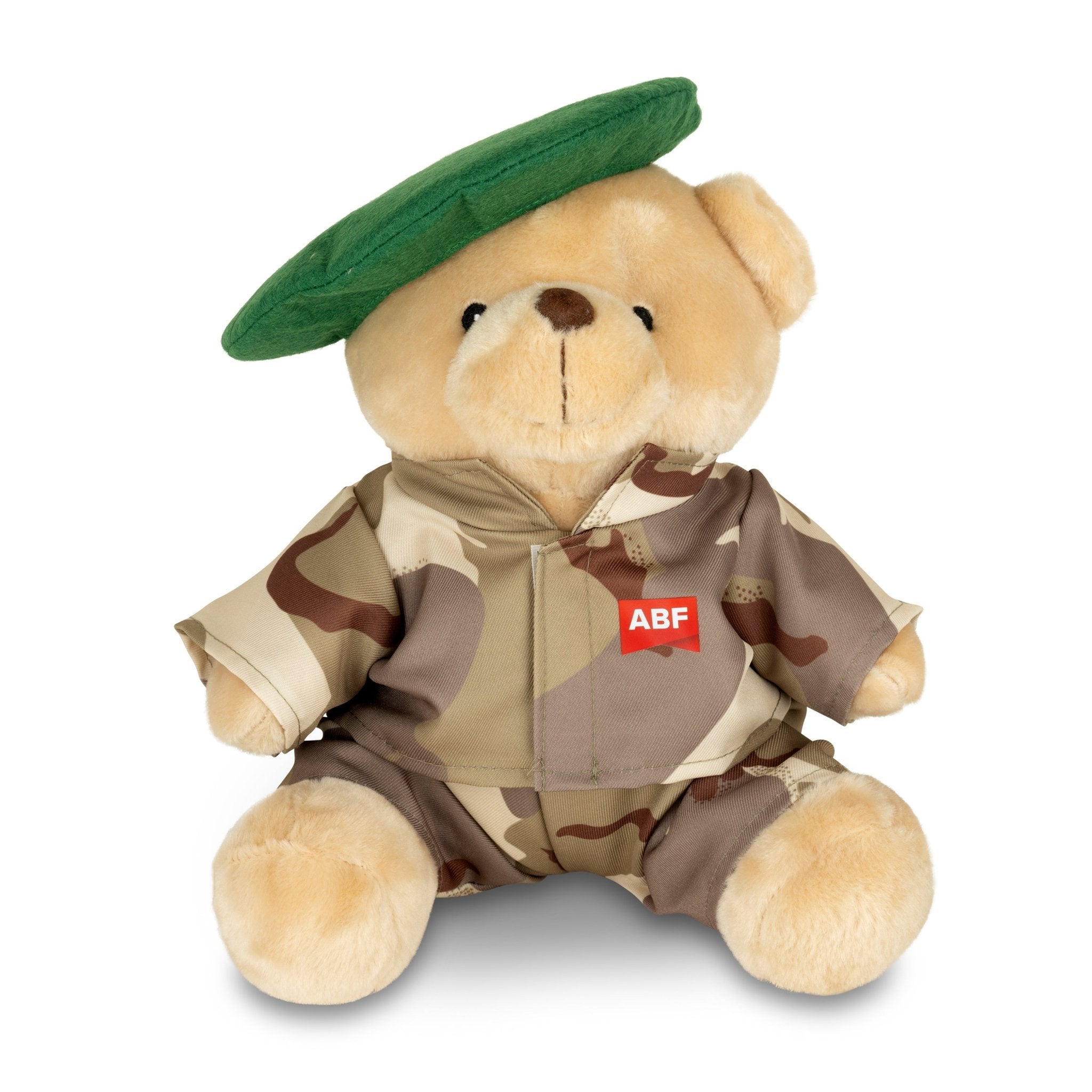 Large Army bear in camouflage and green beret