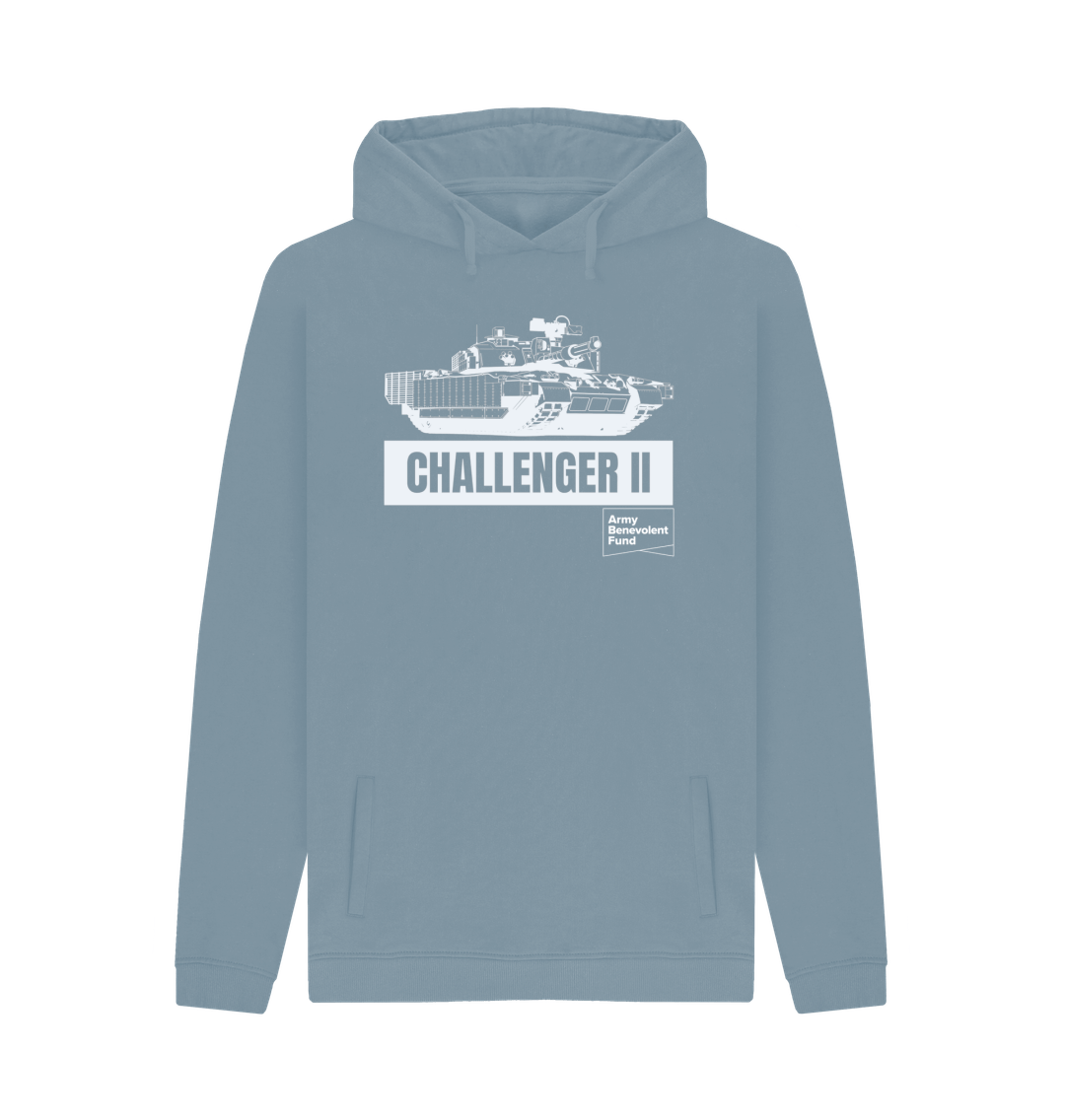 Stone Blue Printed Hoody