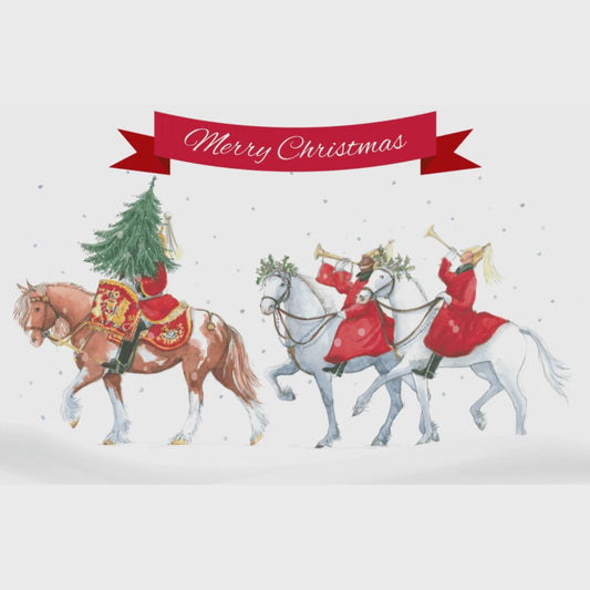 Heralding in Christmas day Christmas e-card