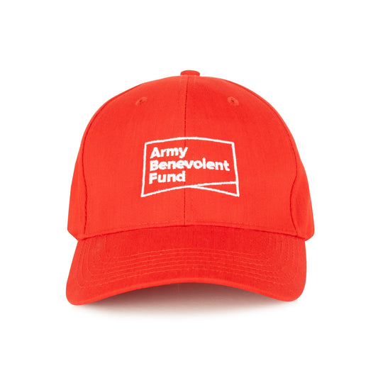 Red brushed cotton baseball cap - Army Benevolent Fund