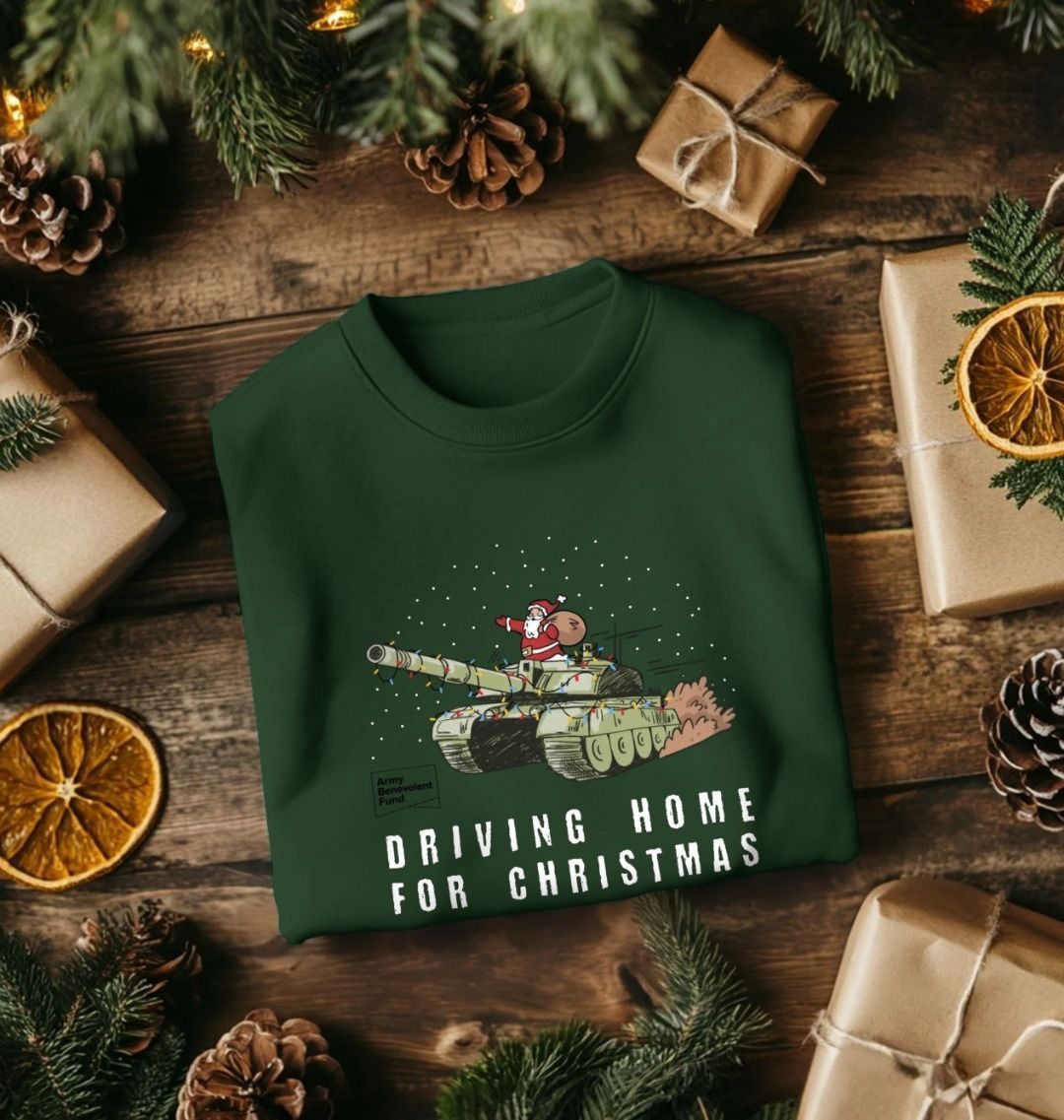 Unisex "Driving home for Christmas" jumper - Army Benevolent Fund