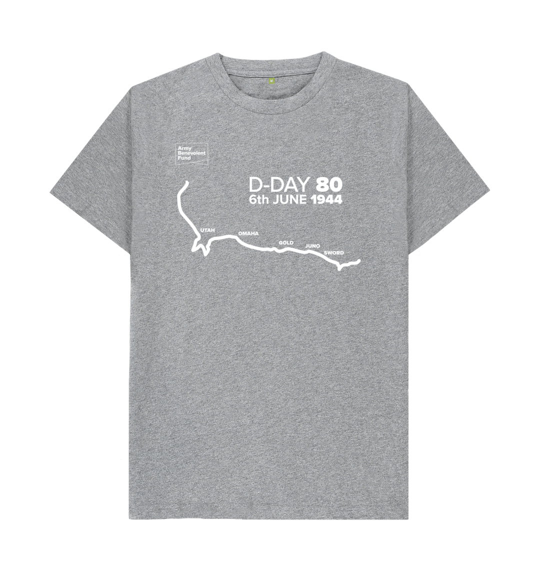 Athletic Grey D-Day 80 map T-shirt