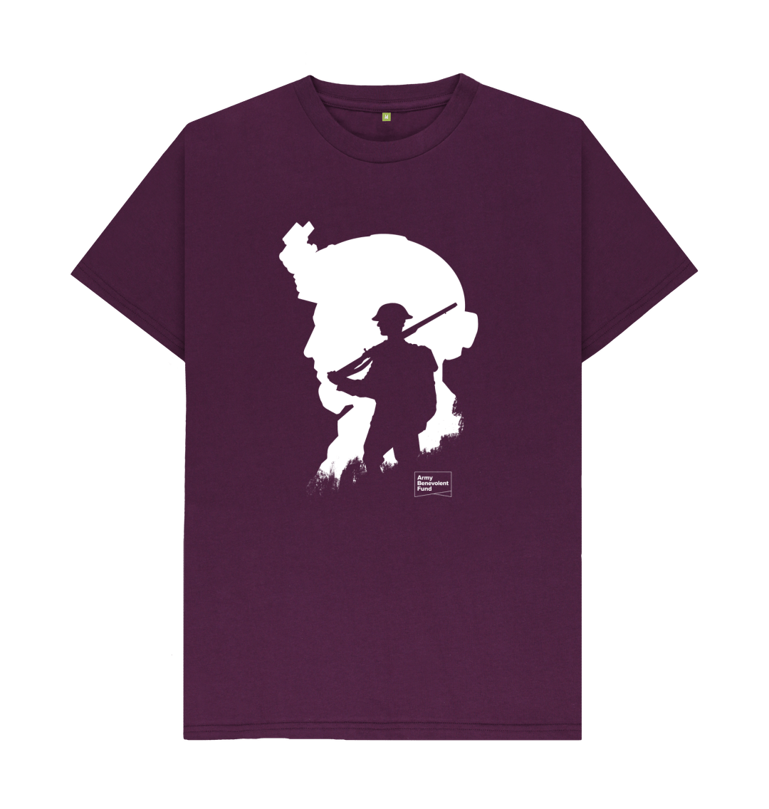 Purple Soldier Silhouette Organic T-shirt.