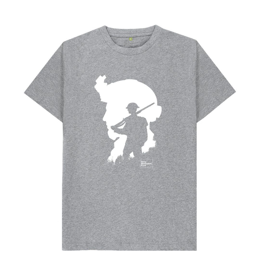 Athletic Grey Soldier Silhouette Organic T-shirt.