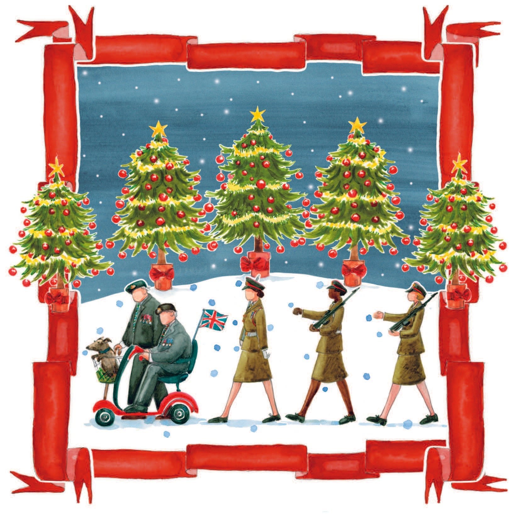 Marching Into Christmas Twin Pack by Jane Abbott Cards ABF The Soldiers' Charity Shop 