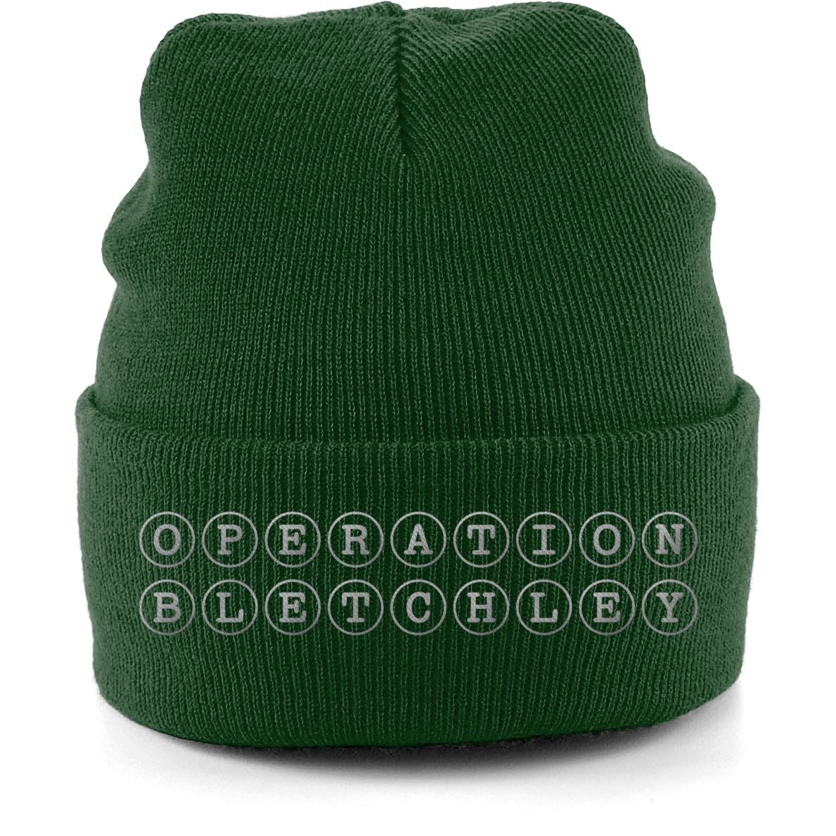 Operation Bletchley Cuffed Beanie Hat - NEW Hats & Caps ABF The Soldiers' Charity Shop Bottle Green 
