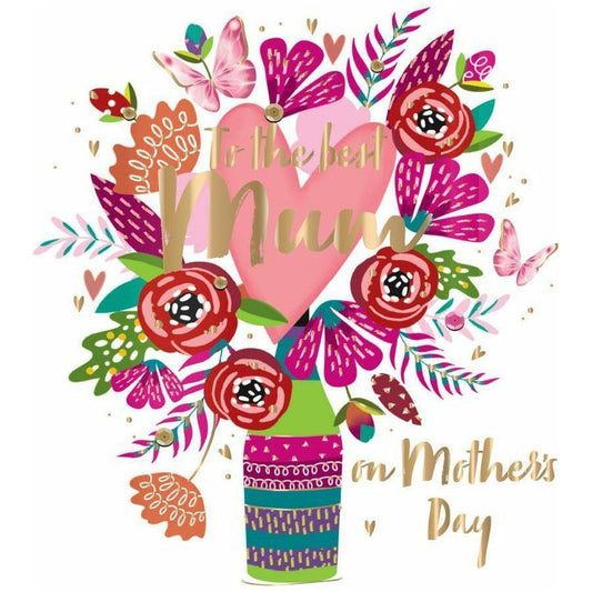 'TO THE BEST MUM' Mother's Day Card Cards ABF The Soldiers' Charity Shop  (6340149805247)